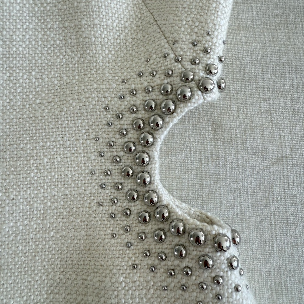 A.L.C. Cream Mini Dress with Silver Accents - Picture 9 of 16